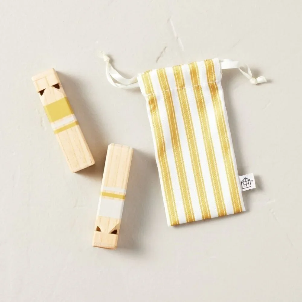 Train Whistle Toy Wooden 3pc Yellow White - Hearth & Hand Magnolia, Target 2022